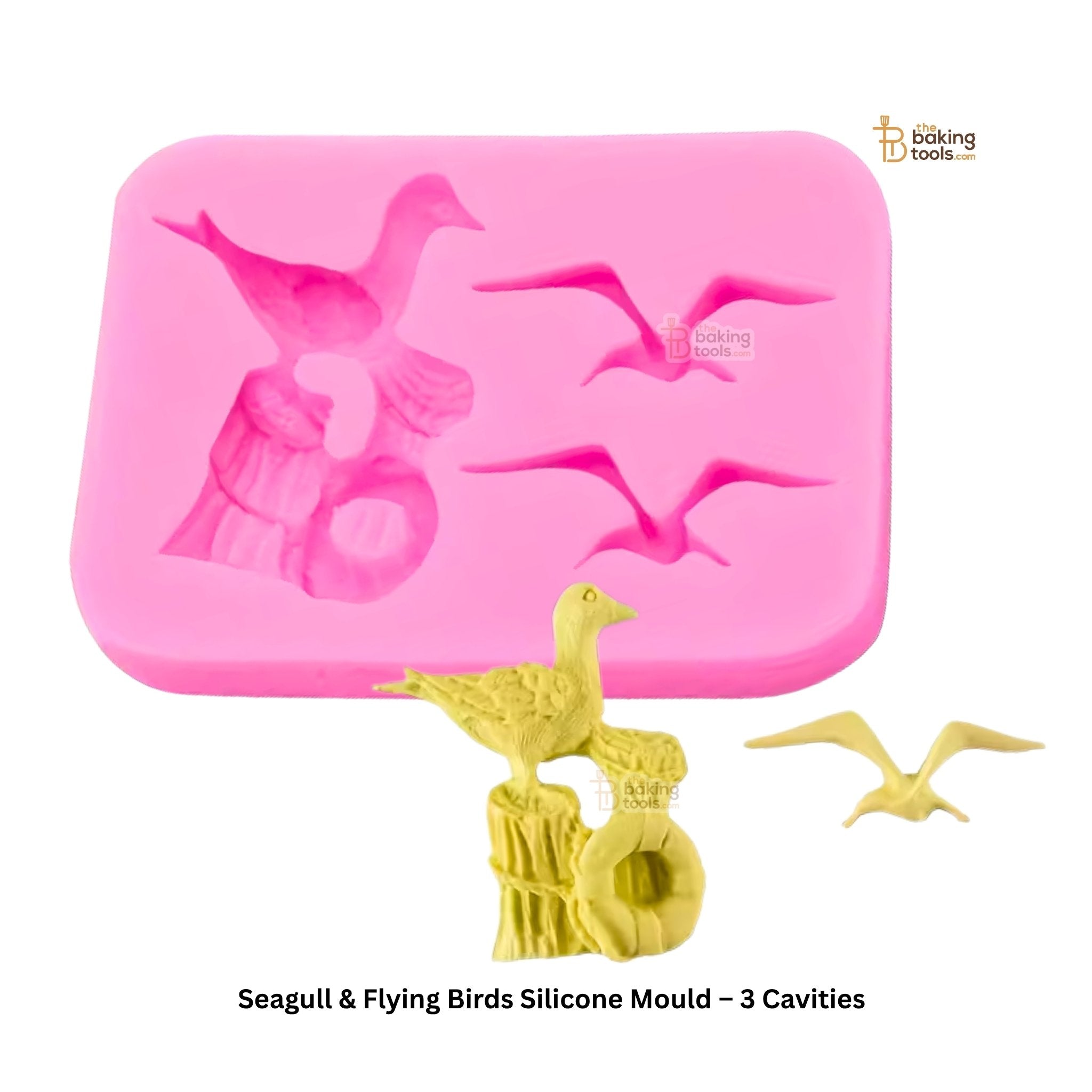 Seagull & Flying Birds Silicone Mould – 3 Cavities