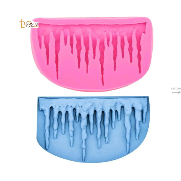 Drip silicone moulds, with a dripping design on a white background.