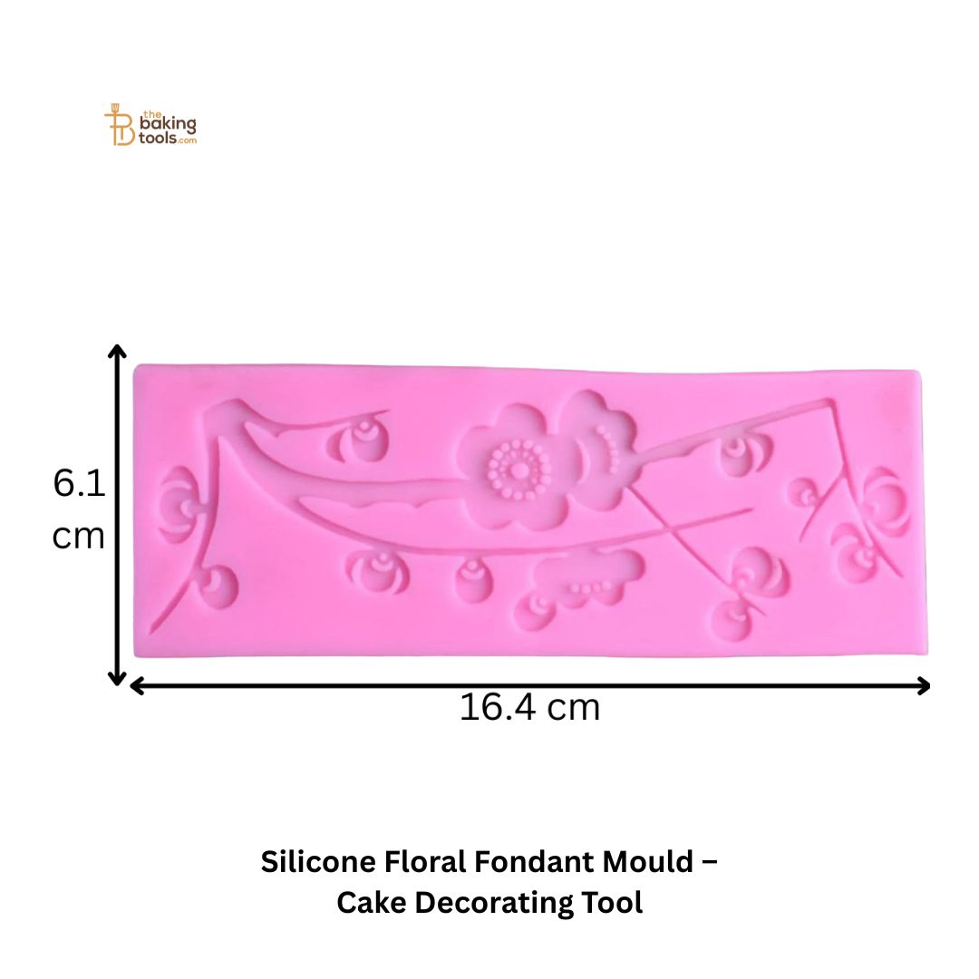 Flower Branch and Leaves Silicone Fondant Mould - Patch Work 3