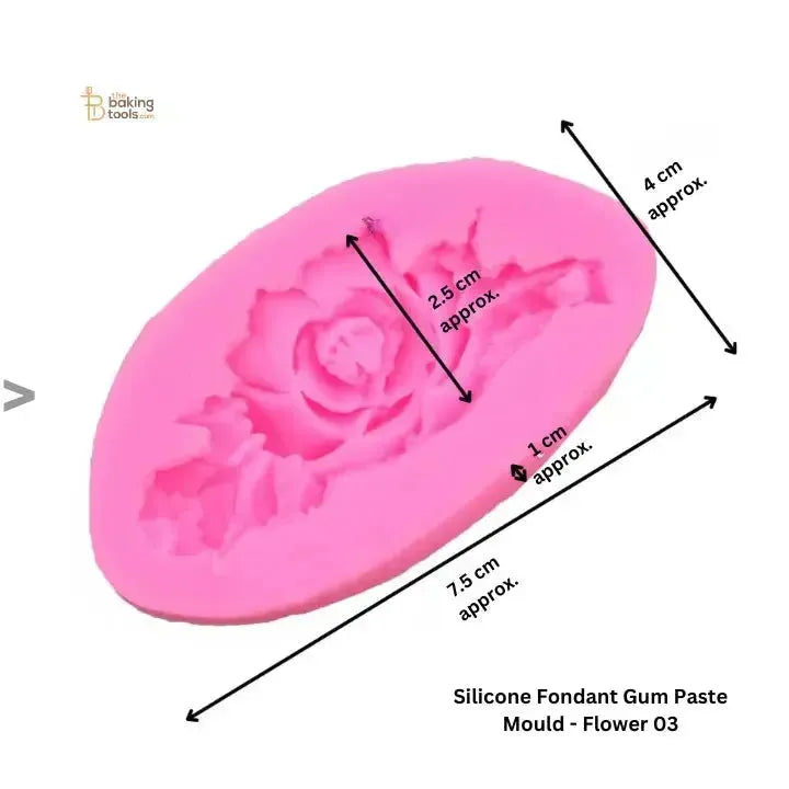 Silicone Fondant Gum Paste Mould - Flower 03 - thebakingtools.com