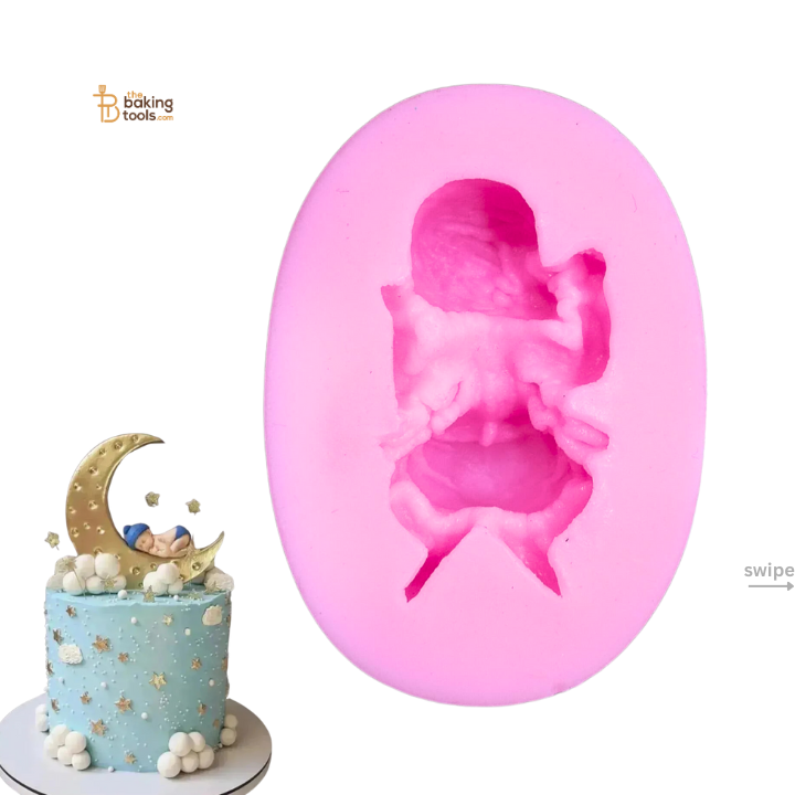 Sleeping Baby Mini Silicone Fondant Gum Paste Mould