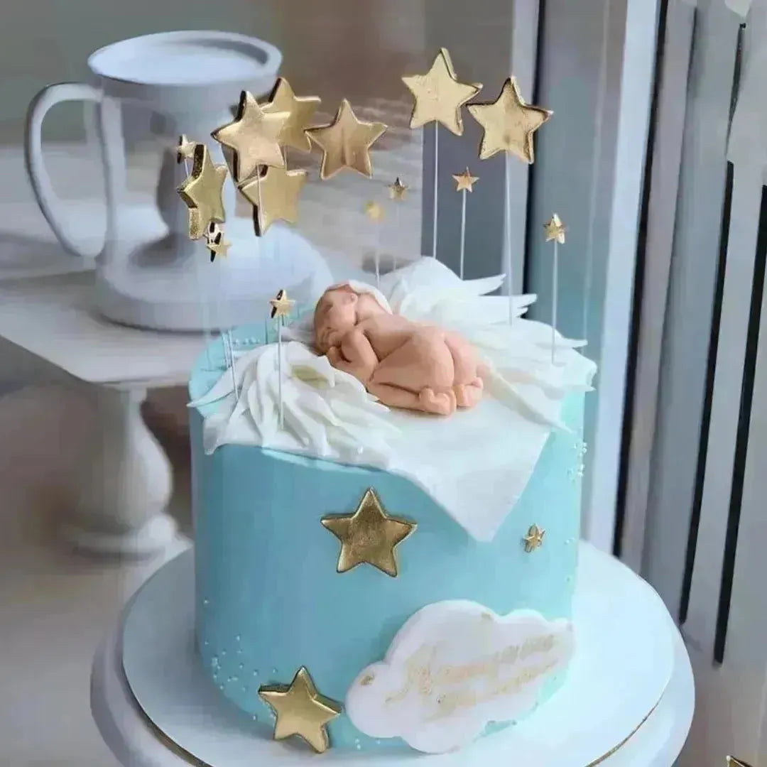 3 Cavity 3D Sleeping Baby Silicone Fondant Gum Paste Mould - thebakingtools.com