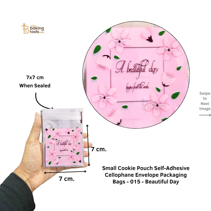 Small Cookie Pouch Self-Adhesive Cellophane Envelope Packaging Bags - 015 - Beautiful Day