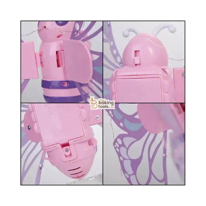 Small Mini Kinetic Butterfly Wings Cake Topper With Music For Cake Decoration - thebakingtools.com