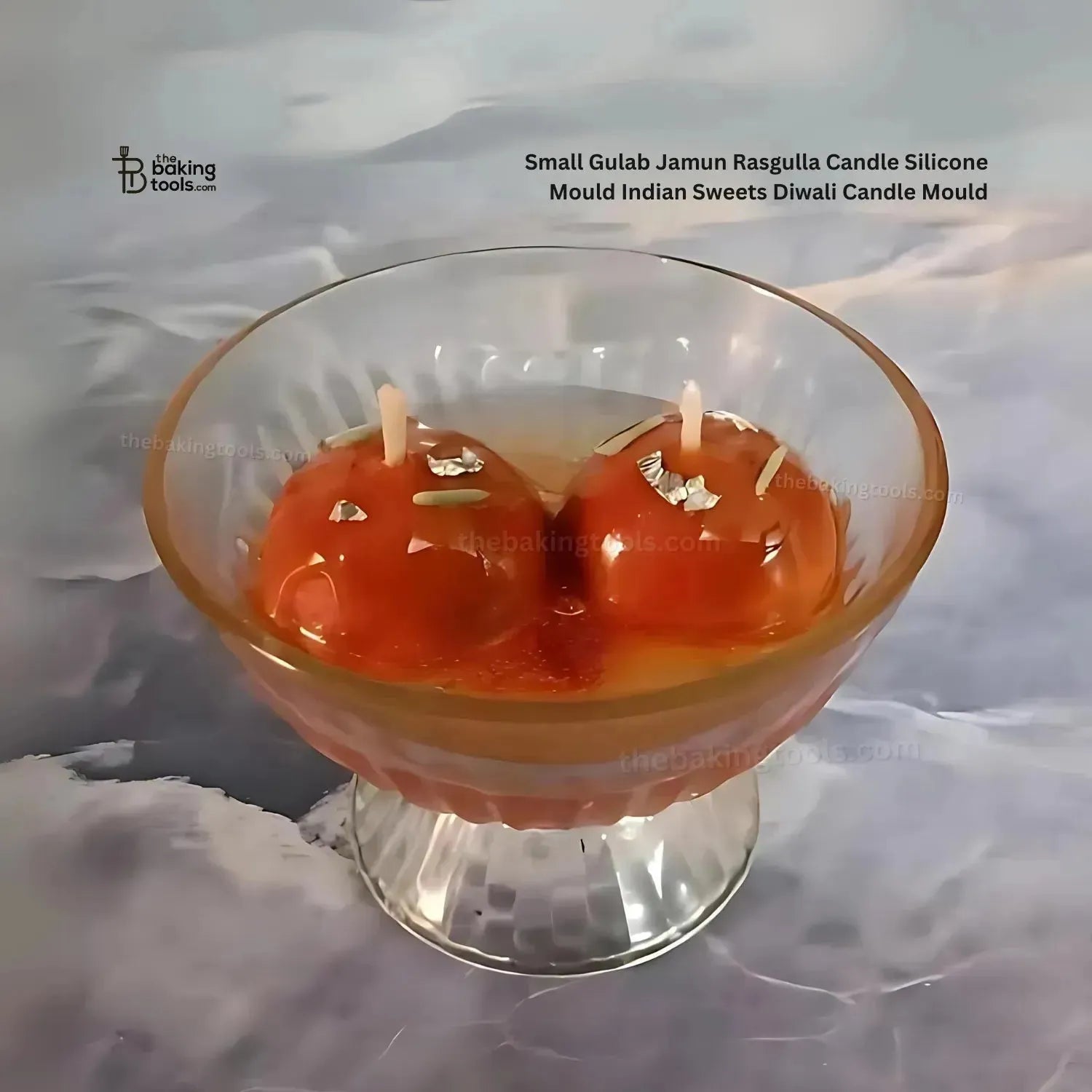 Small Gulab Jamun Rasgulla Candle Silicone Mould Indian Sweets Diwali Candle Mould HBY900 - thebakingtools.com