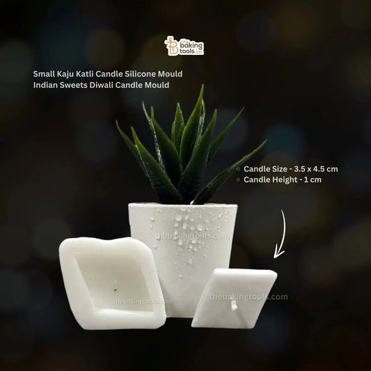 Small Kaju Katli Candle Silicone Mould Indian Sweets Diwali Candle Mould HBY822 - thebakingtools.com