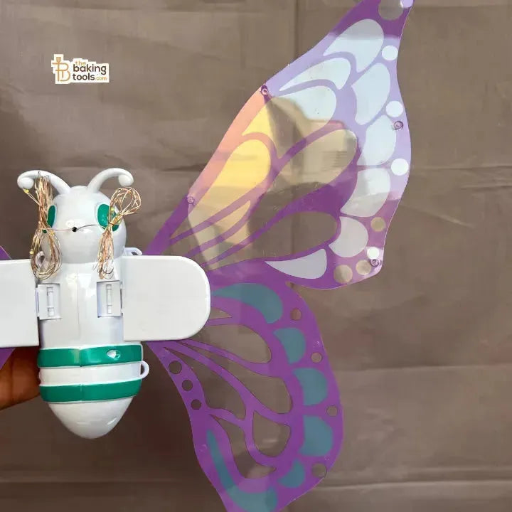 Small Mini Kinetic Butterfly Wings Cake Topper With Music For Cake Decoration - thebakingtools.com