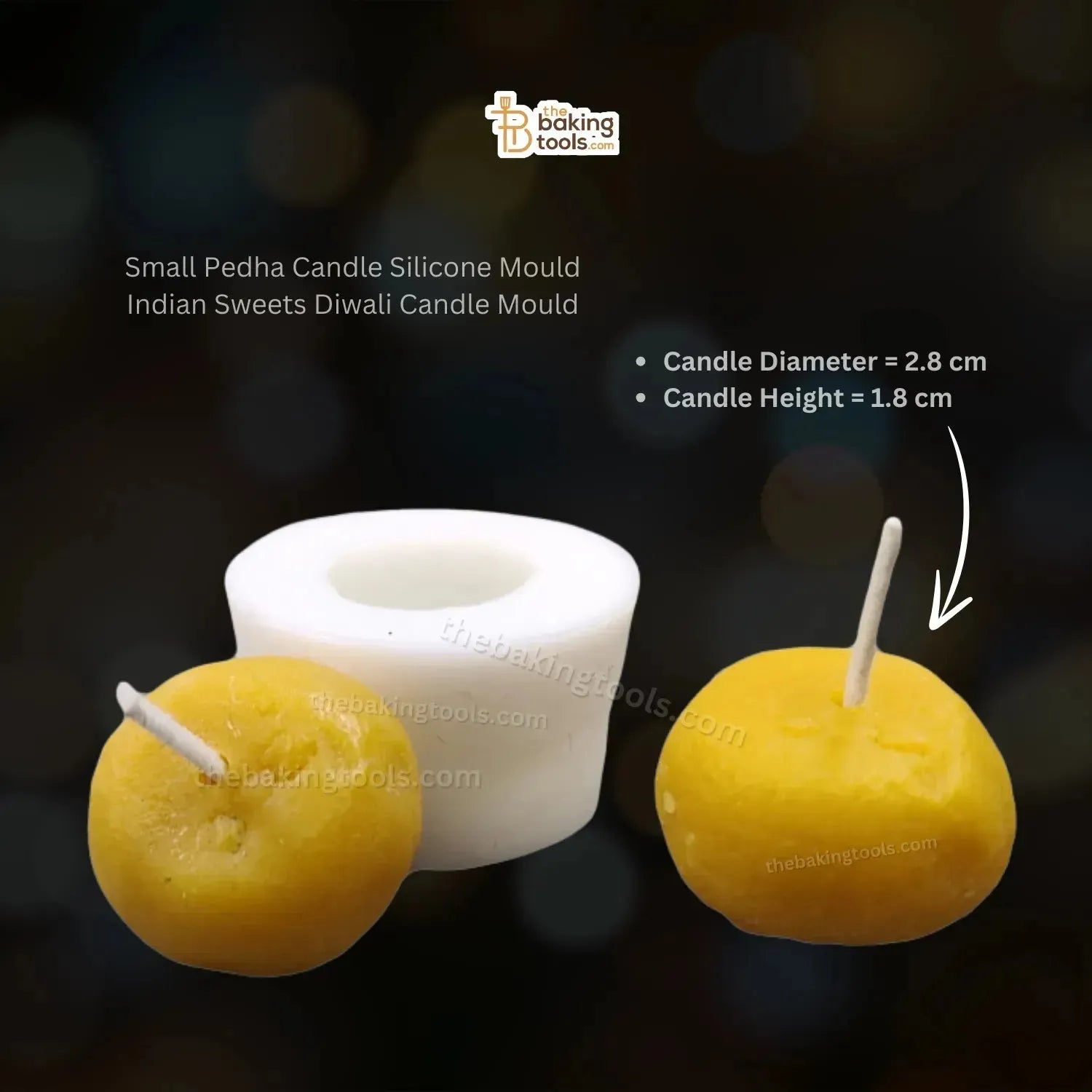 Small Pedha Candle Silicone Mould Indian Sweets Diwali Candle Mould HBY817 - thebakingtools.com