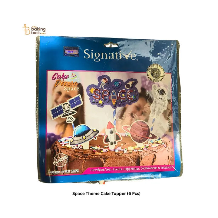 Space Theme Cake Topper (6 Pcs) - thebakingtools.com