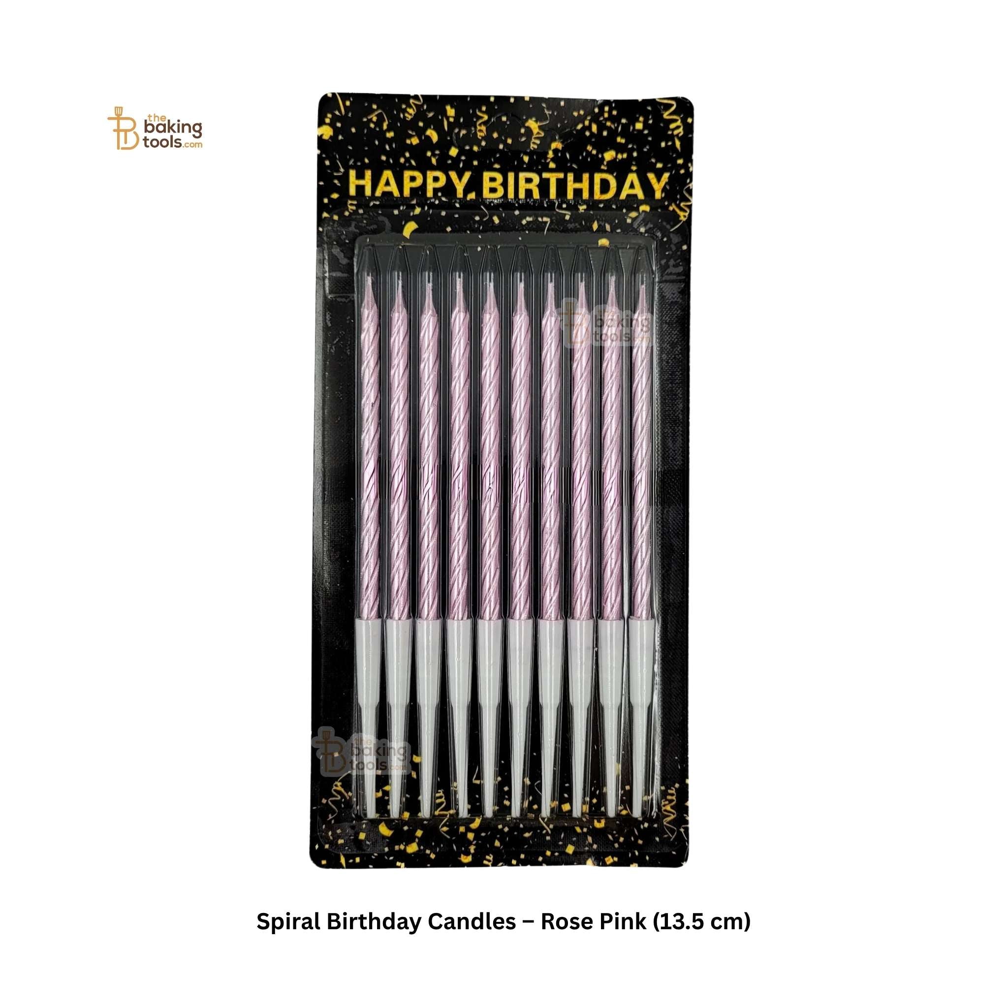 Spiral Birthday Candles – Rose Pink