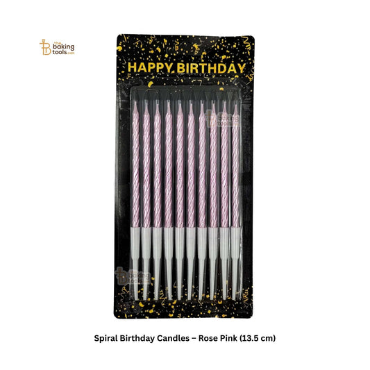 Spiral Birthday Candles – Rose Pink