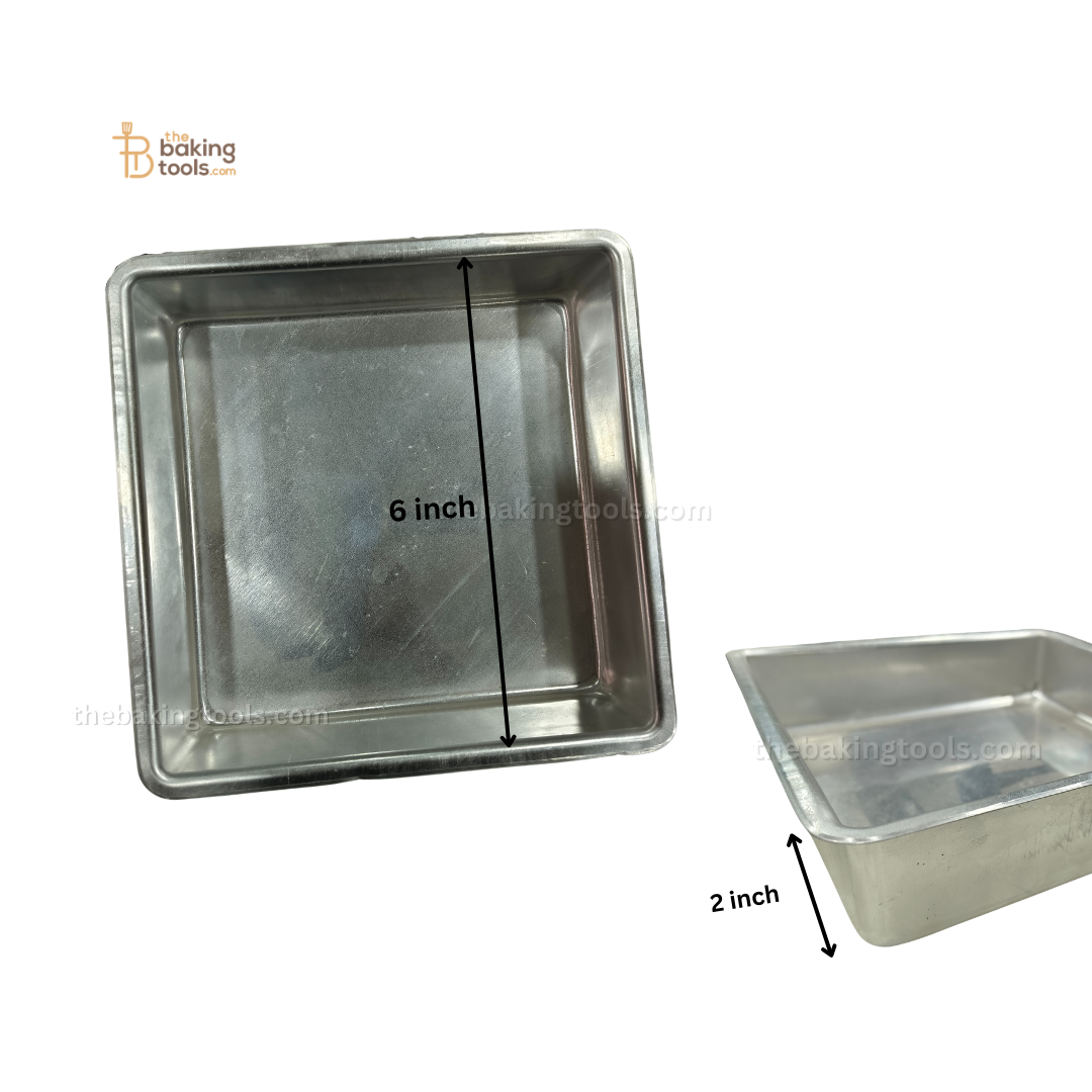 Square Cake Tin Mould 6 Inch _ the baking tools