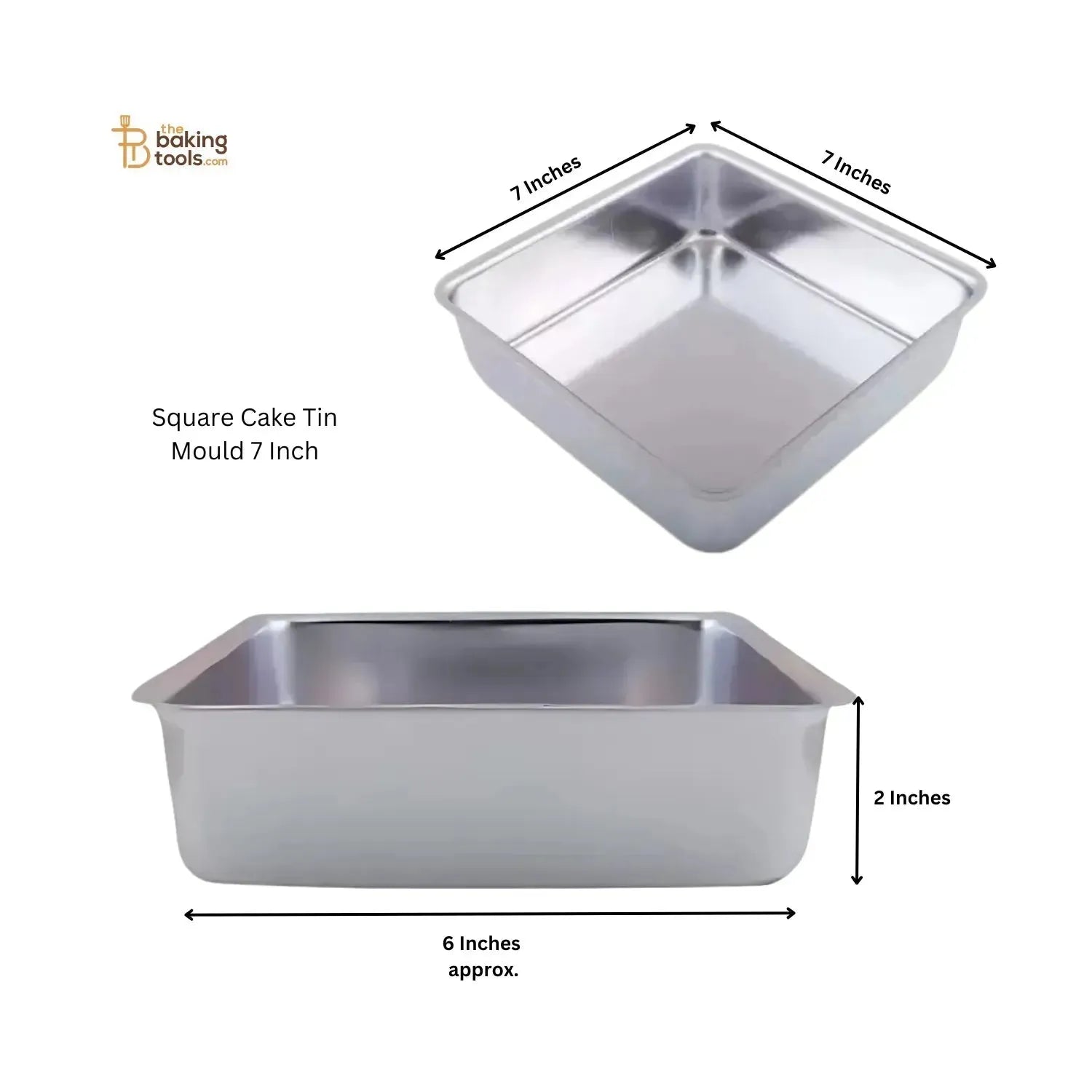 Square Cake Tin Mould 7 Inch