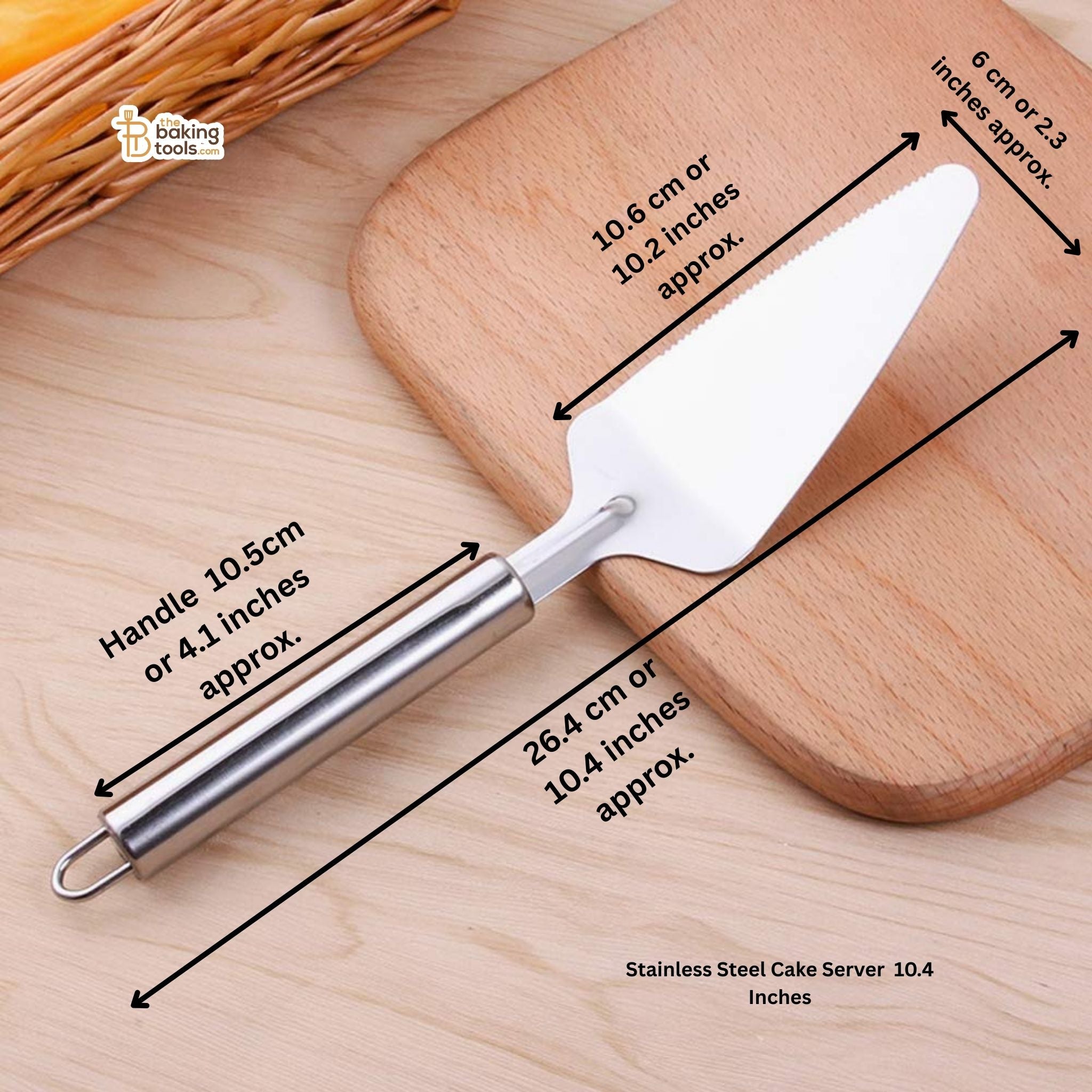 Stainless Steel Cake Server with Serrated Edge – Dual- Cutter & Lifter