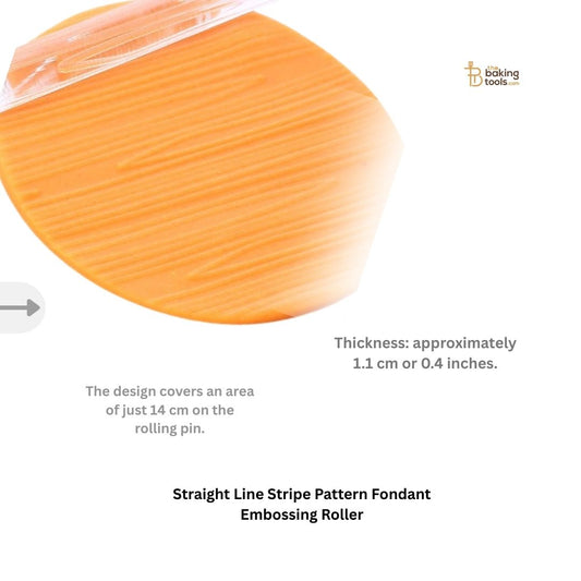 Orange fondant embossing roller 14 cm