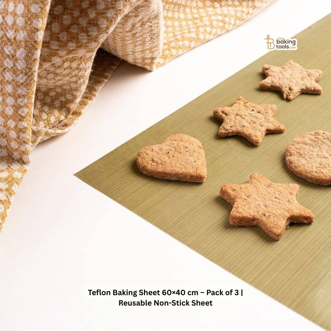 Teflon Baking Sheet 60 x 40 cm Pack of 3 Reusable Non-Stick Sheet_7