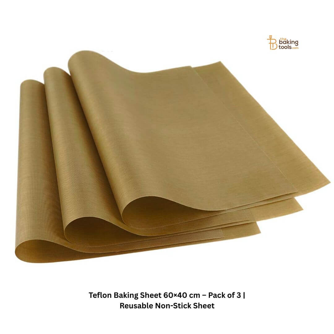 Teflon Baking Sheet 60 x 40 cm Pack of 3 Reusable Non-Stick Sheet_8