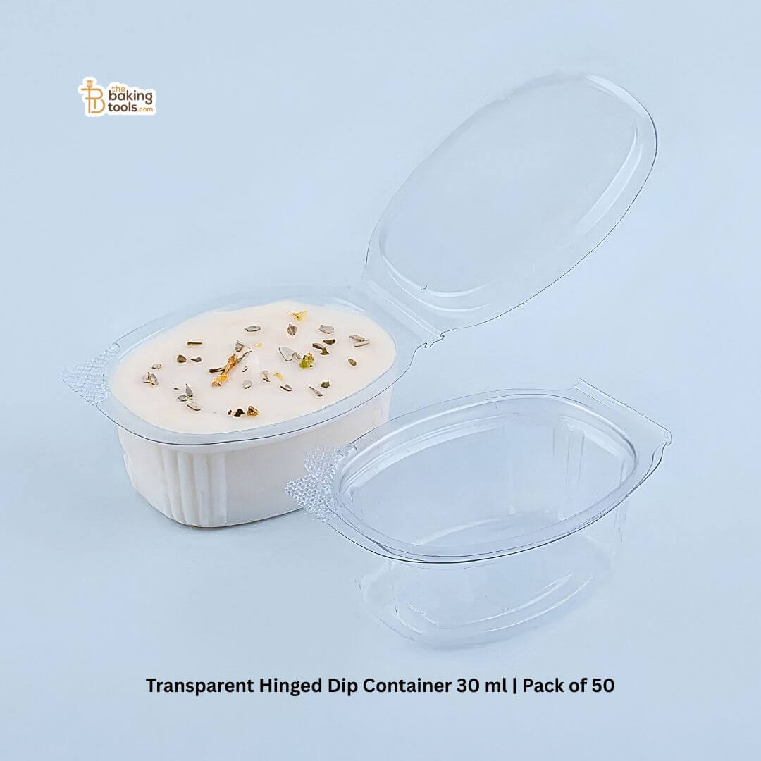 Transparent Hinged Dip Container 30 ml | Pack of 50 with other container