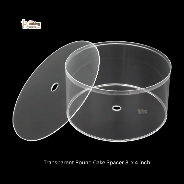 Transparent Round Cake Spacer 8  x 4 inch