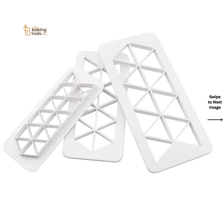 3 Pc Geometry Cake Fondant & Cookie Cutter Set for Baking