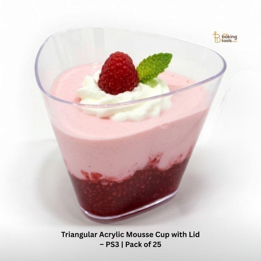 Triangular acrylic mousse cup