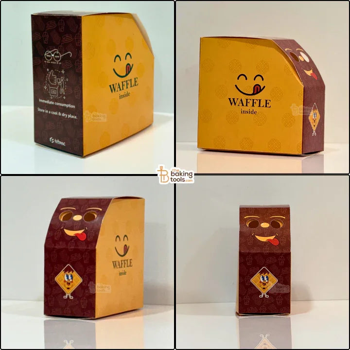 Triangular Waffle Serving Box – Pack of 50 | Premium Thick Paper Packaging for Waffles
