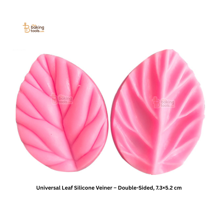 Universal Leaf Silicone Veiner – Double-Sided, 7.3×5.2 cm | #784