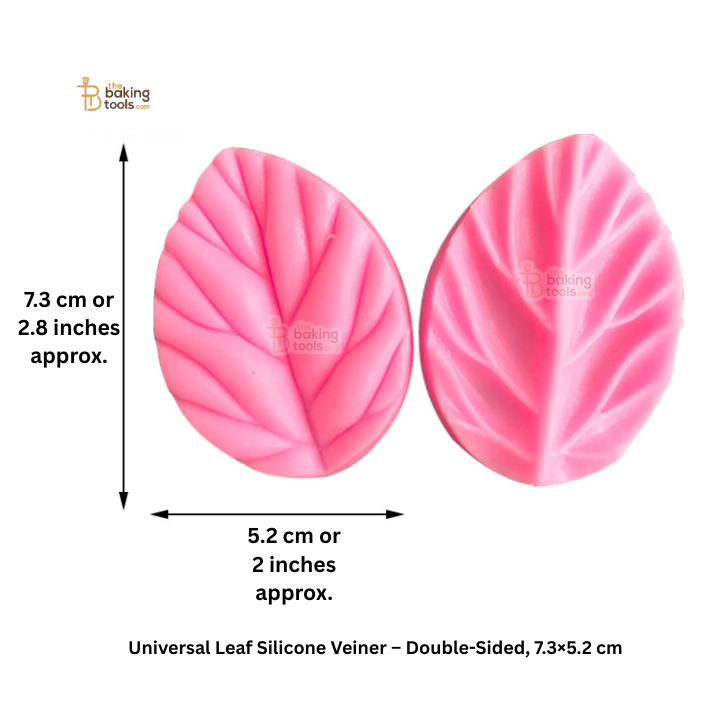 Universal Leaf Silicone Veiner – Double-Sided, 7.3×5.2 cm | #784