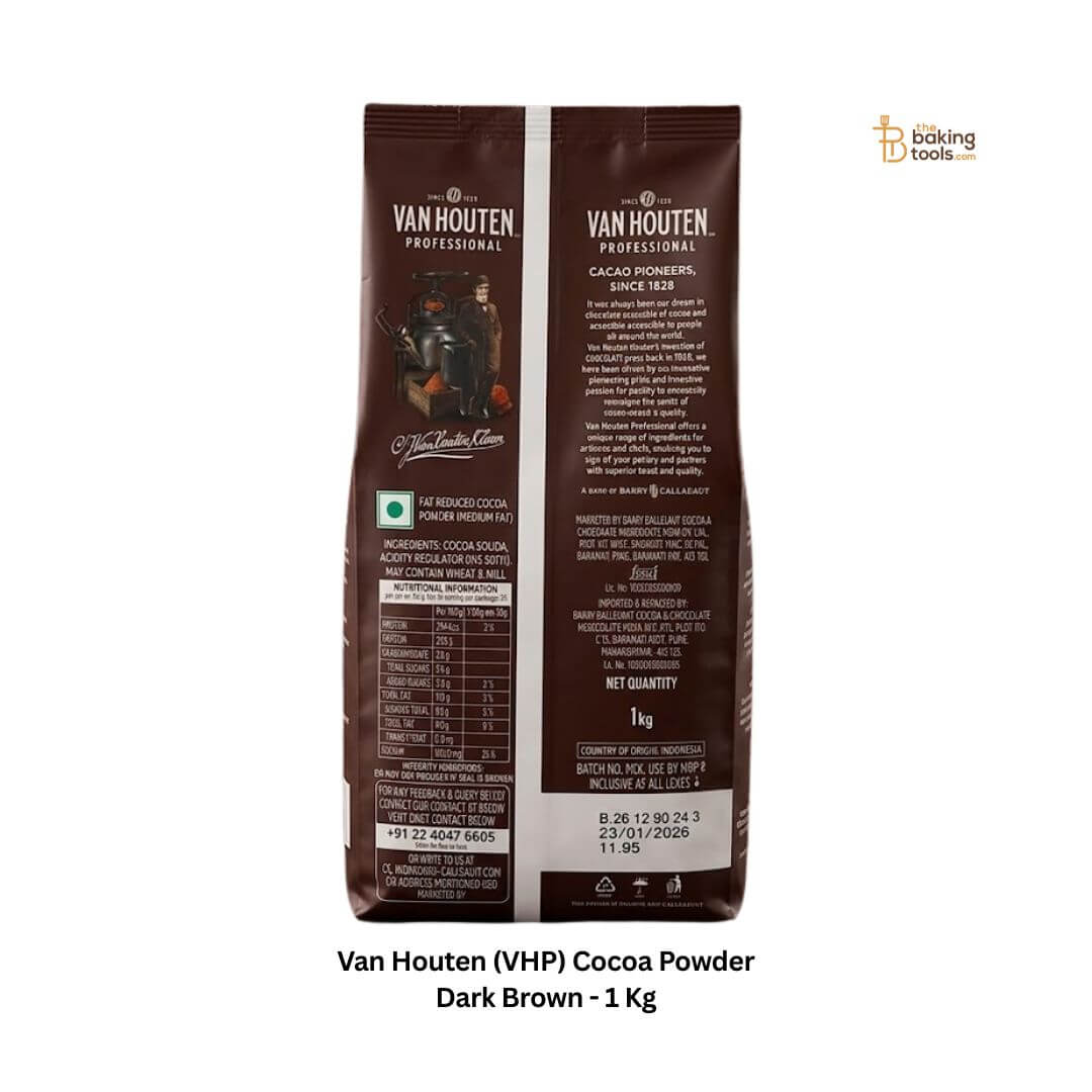 Van Houten (VHP) Cocoa Powder Dark Brown - 1 Kg back