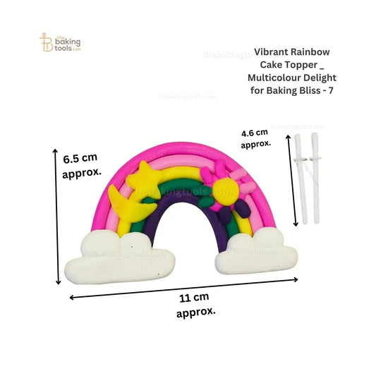 Rainbow Cake Topper With Sticks - 7 - thebakingtools.com