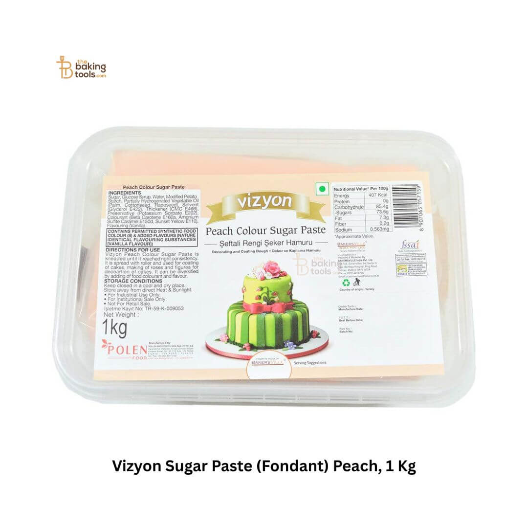 Vizyon Peach Sugar Paste (Fondant) – 1kg