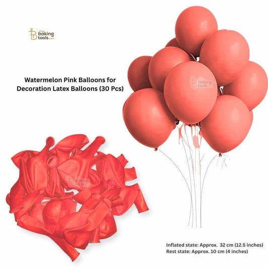 Watermelon Pink Balloons for Decoration Latex Balloons 30 Pcs