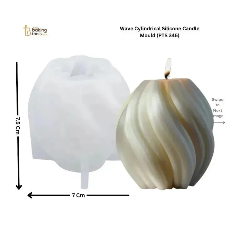Wave Cylindrical Silicone Candle Mould (PTS 345) - thebakingtools.com
