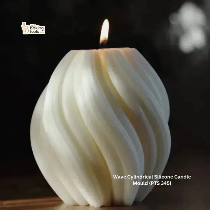 Wave Cylindrical Silicone Candle Mould (PTS 345) - thebakingtools.com