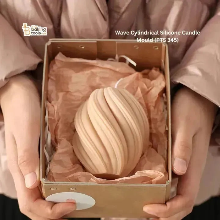 Wave Cylindrical Silicone Candle Mould (PTS 345) - thebakingtools.com