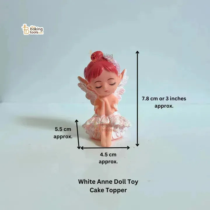 White Anne Doll Angel Girl Toy Cake Topper - thebakingtools.com