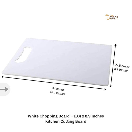 White kitchen cutting board with dimensions  _ The Bakinng Tools