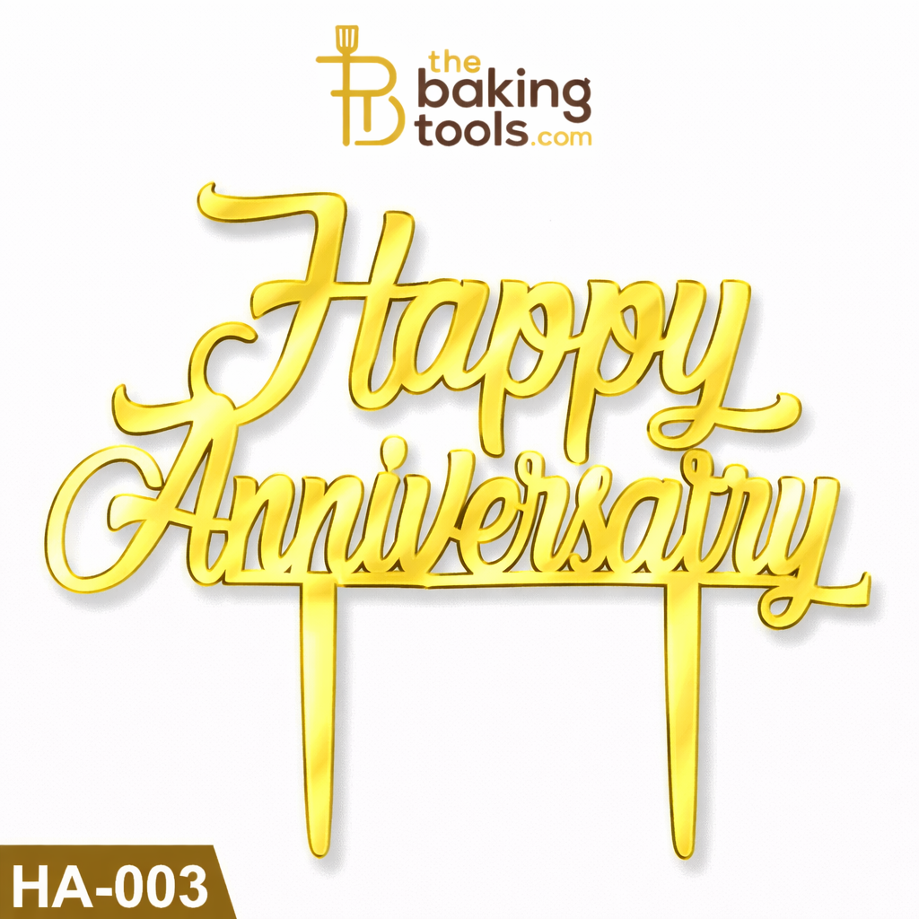 Happy Anniversary Acrylic Cake Topper Tag HA-003