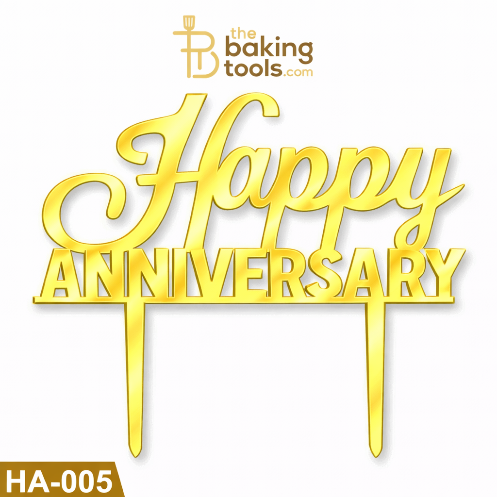 Happy Anniversary Acrylic Cake Topper Tag HA-005