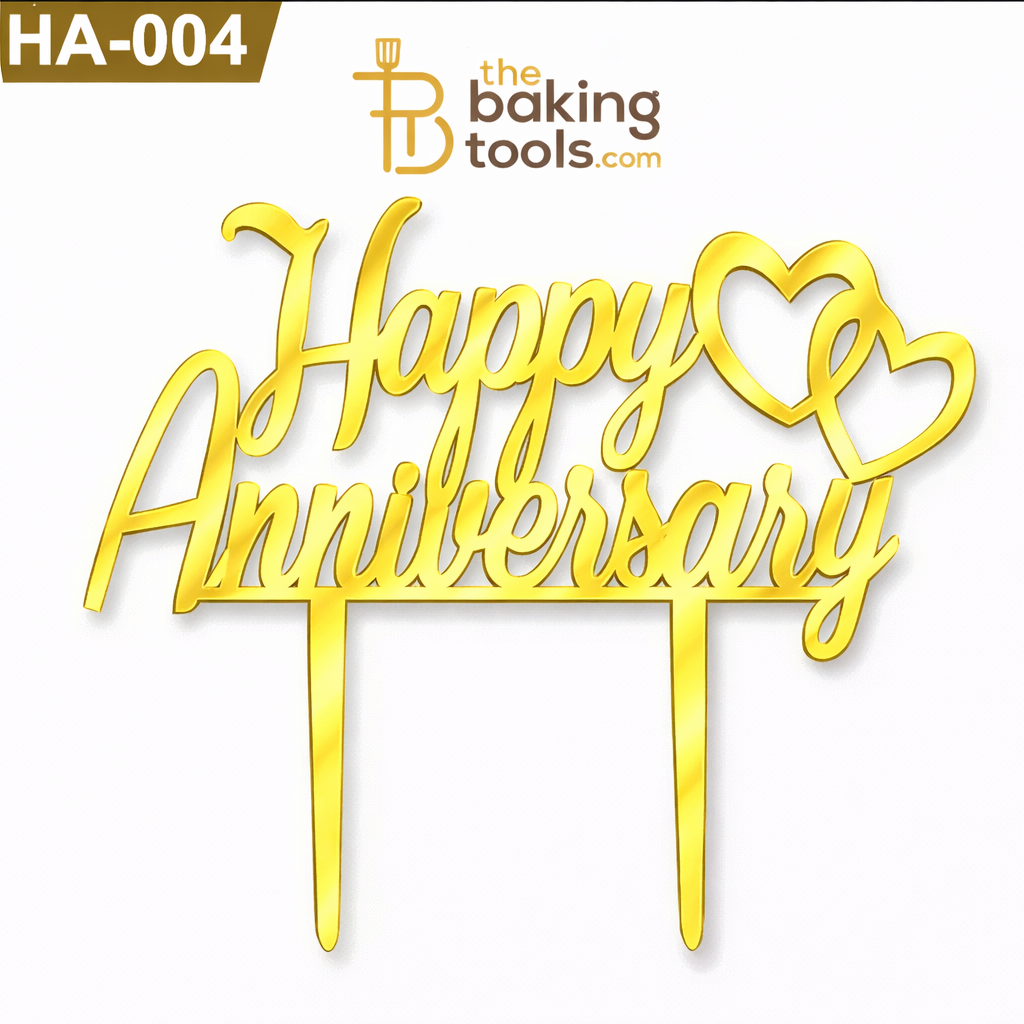 Happy Anniversary Acrylic Cake Topper Tag HA-004