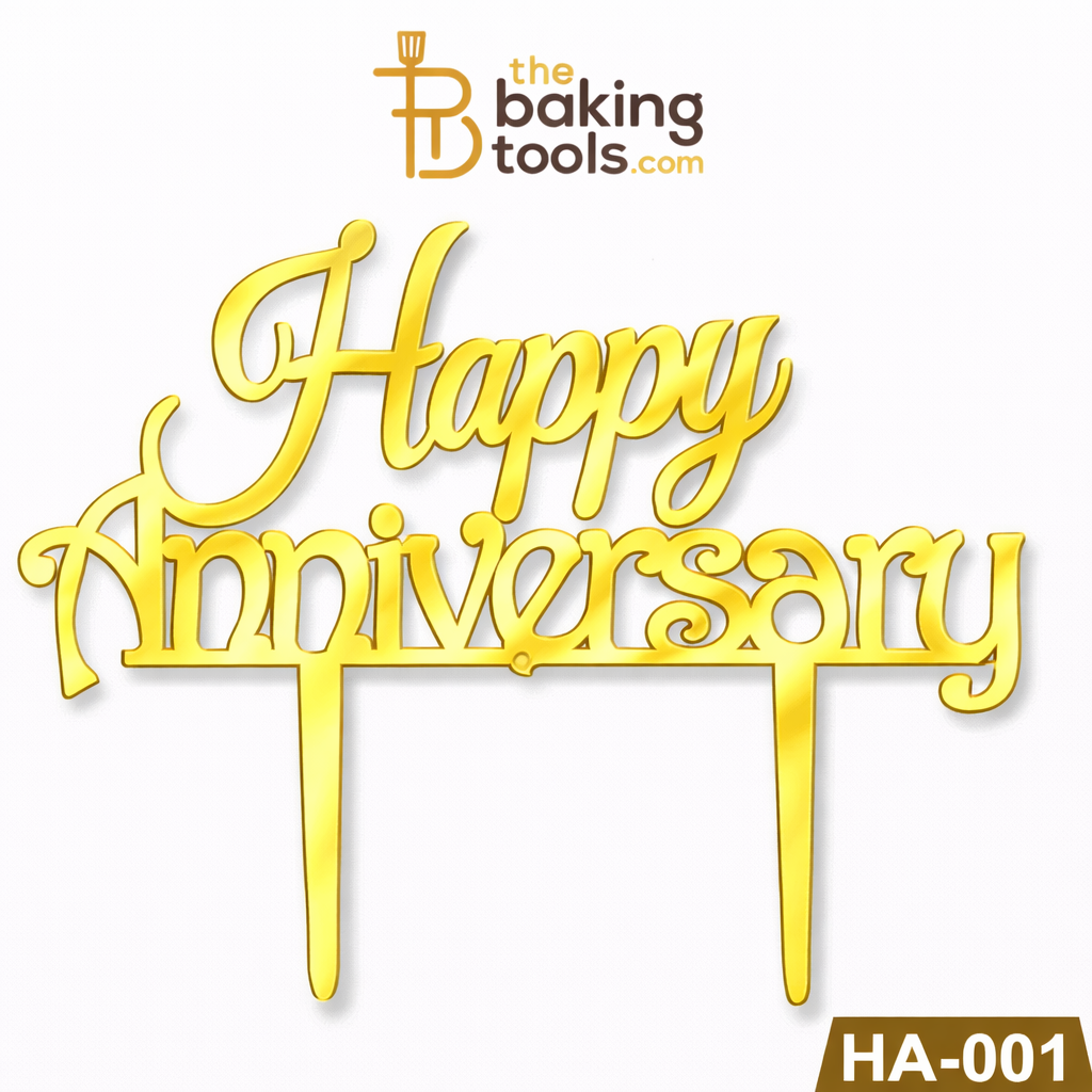 Happy Anniversary Acrylic Cake Topper Tag HA-001