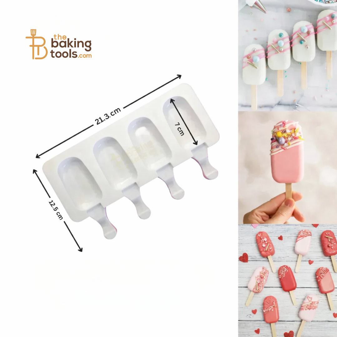 4 Cavity Cakesicle Mould  | Cake Pop Mould | Icecream Bar Mould