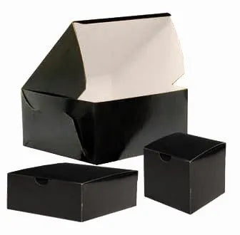Black Cake Box Duplex | For 500gm Cake | [8X8X5] - thebakingtools.com