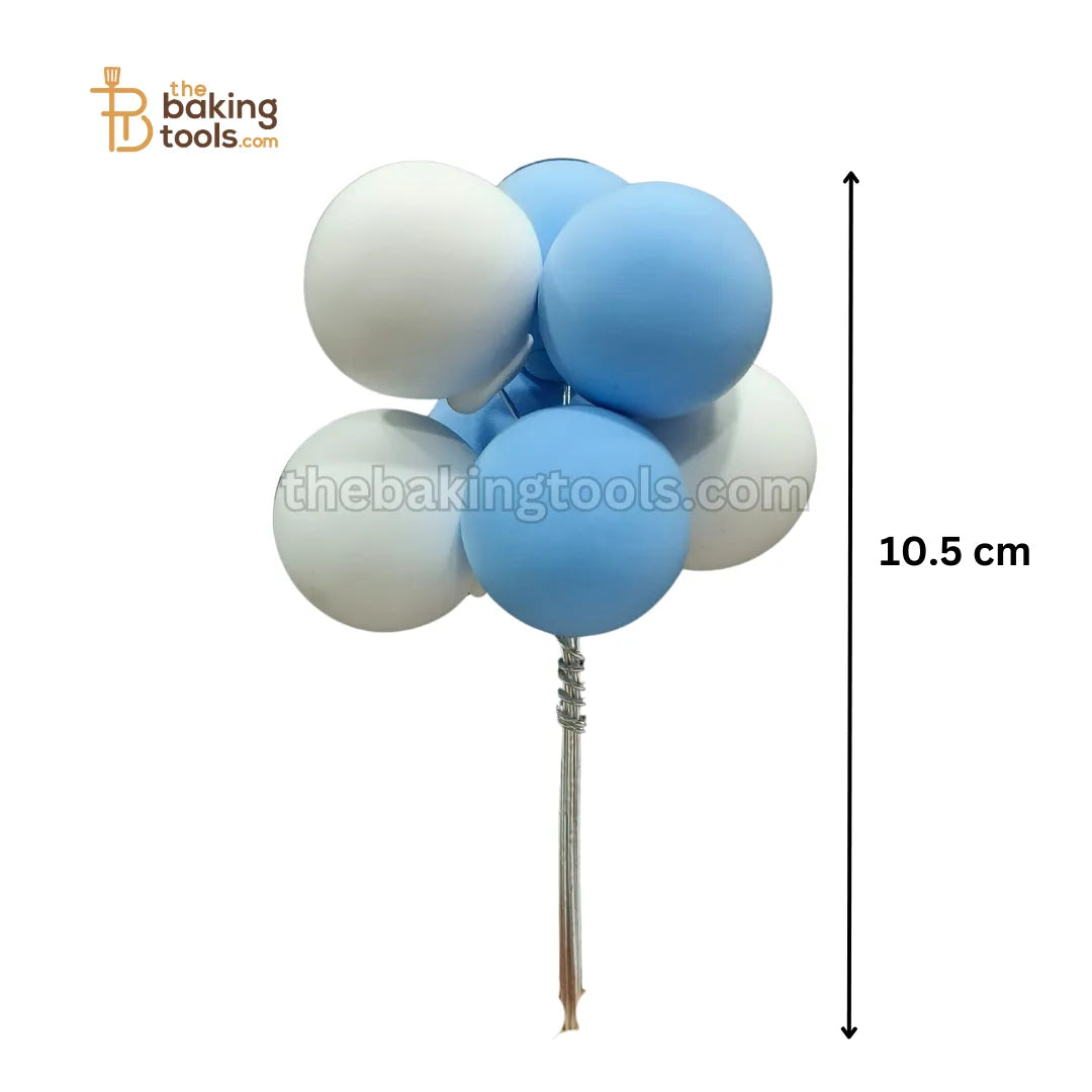 Blue Shade - Soft Ball Balloon Bunch Cake Toppers - thebakingtools.com