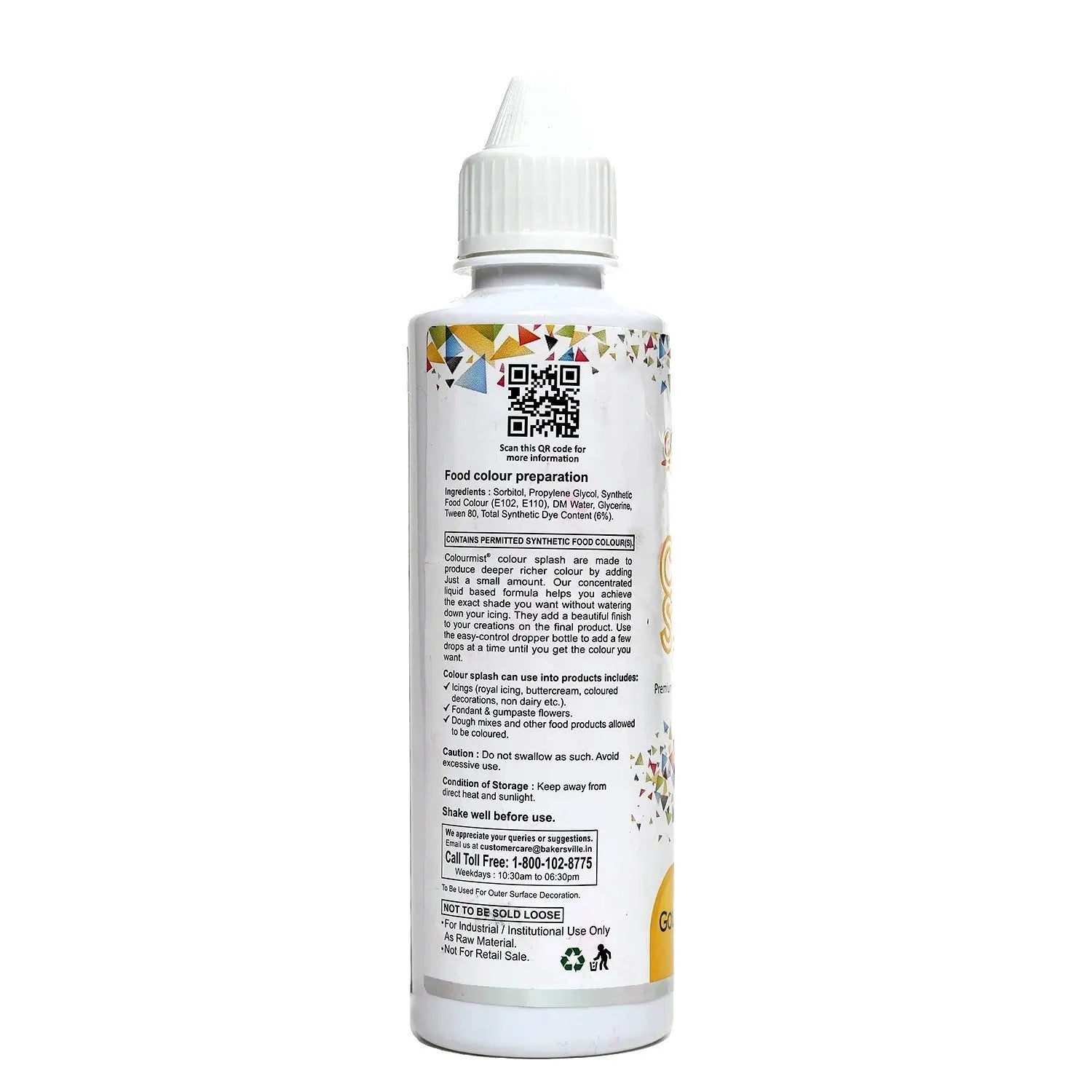 Colourmist Colour Splash (Golden Yellow), 200g - thebakingtools.com