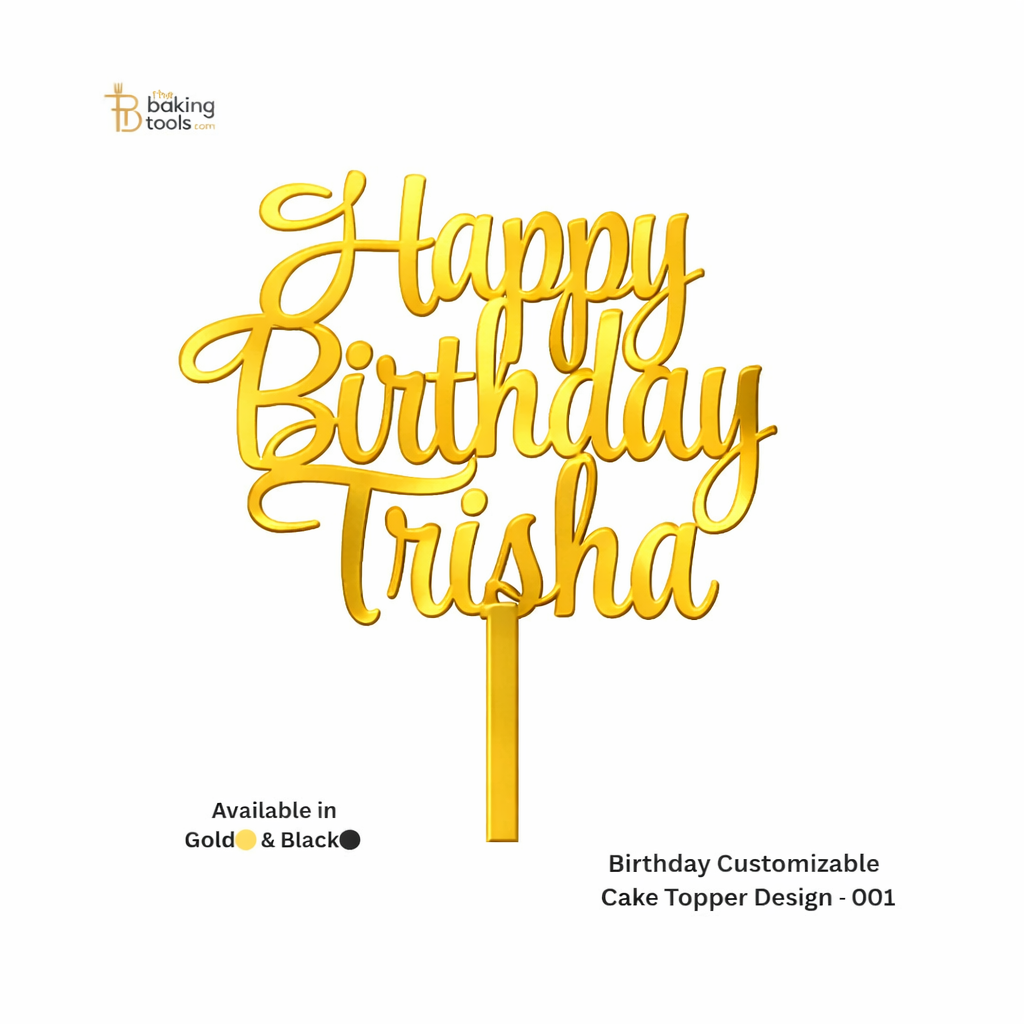 Birthday Personalised customized Cake Topper Design - 001 - (NO COD)