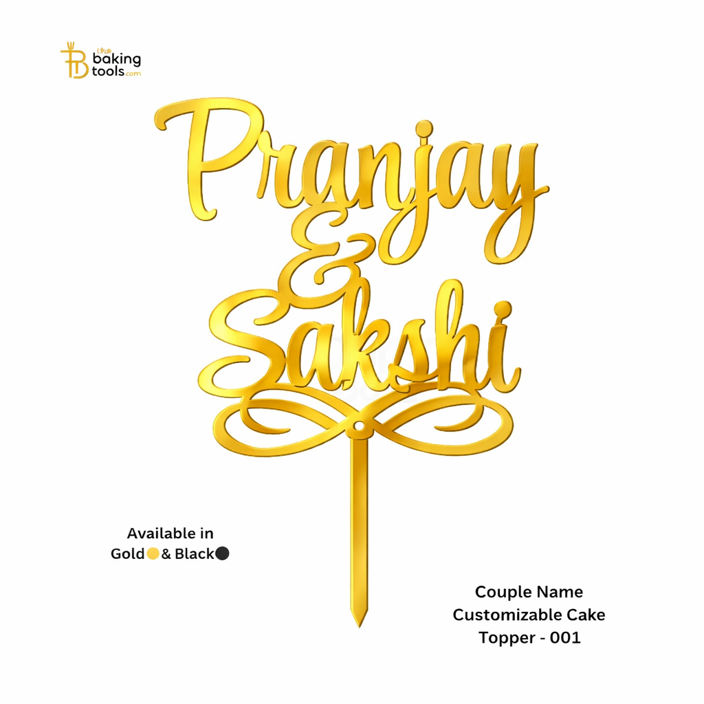 Couple Name Personalised customized Cake Topper - 001 - (NO COD)