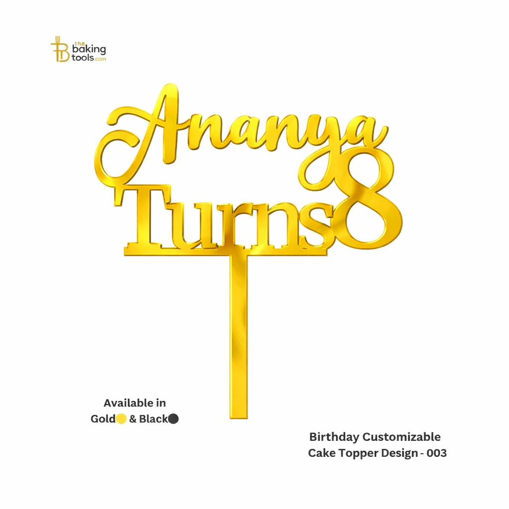 Birthday Personalised customized Cake Topper Design - 003 - (NO COD)