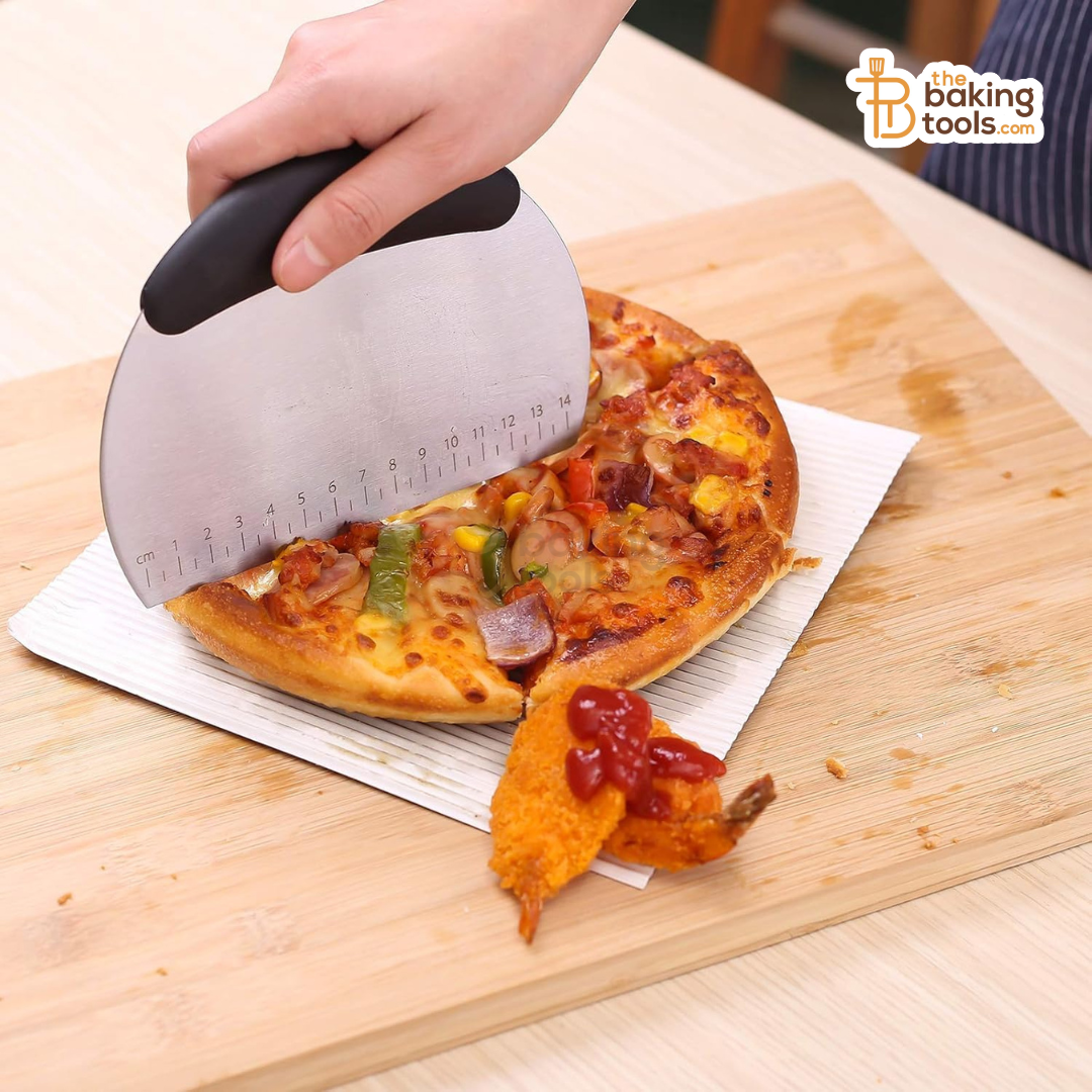 2 Taglierini Per Pasta In Acciaio Inox - Spatola/ Raschietto Per Impasto, Pizza, Torte - 15x12 Cm - Lavabile In Lavastoviglie
