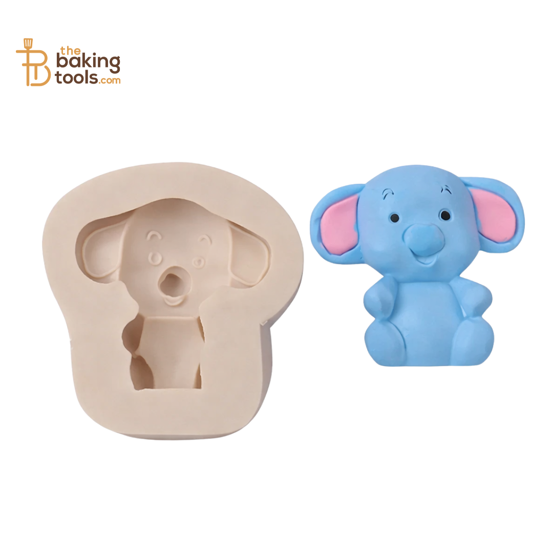 Elephant Shape Animal Silicone Gum Paste Mould for Fondant & Cake Decoration